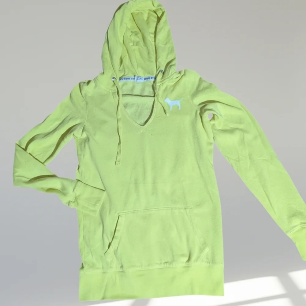 Victoria's Secret Pink Canary Yellow Lightweight pullon  Hoodie Sz XS - Picture 6 of 8